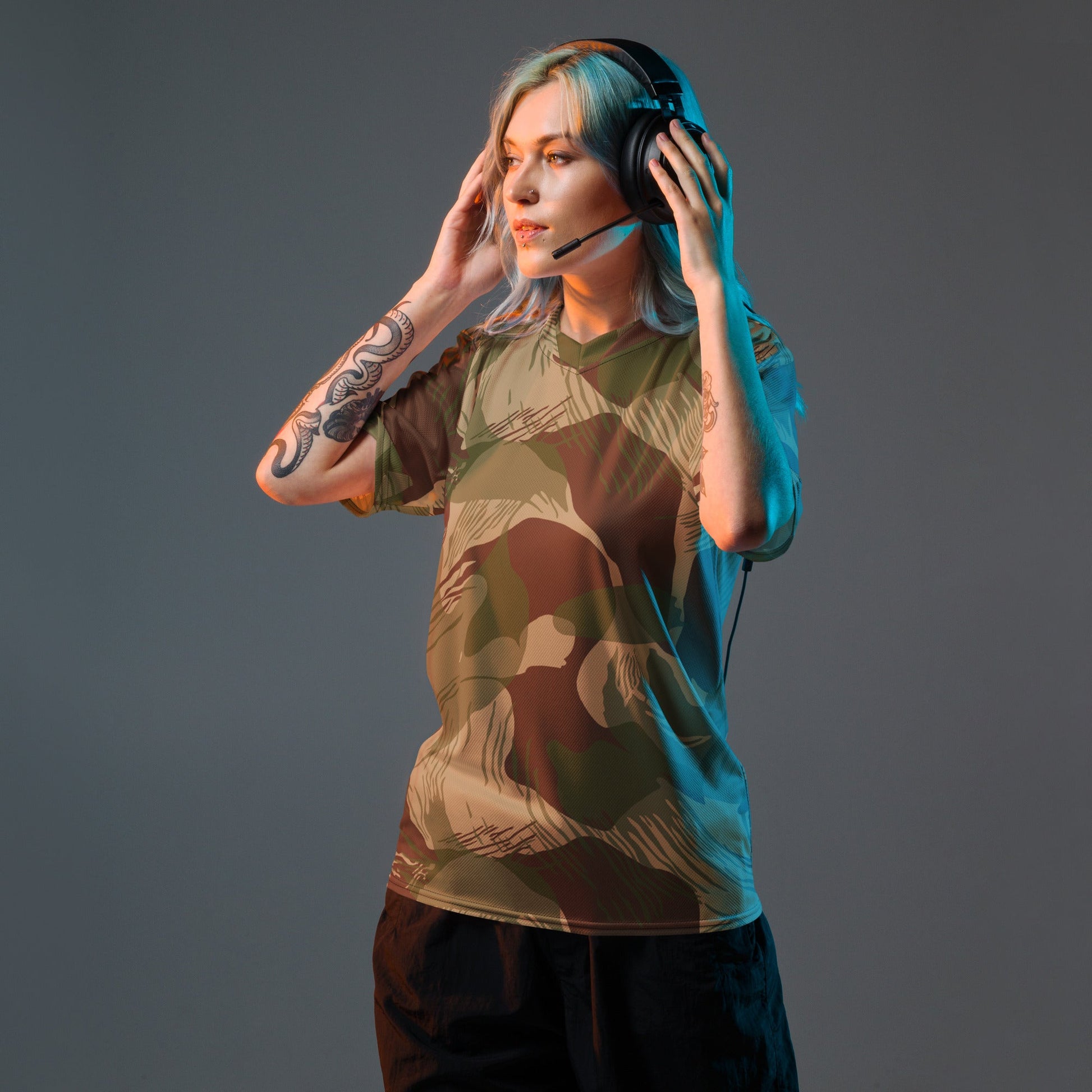 Rhodesian Brushstroke Multi terrain CAMO unisex sports jersey Sports Jerseys