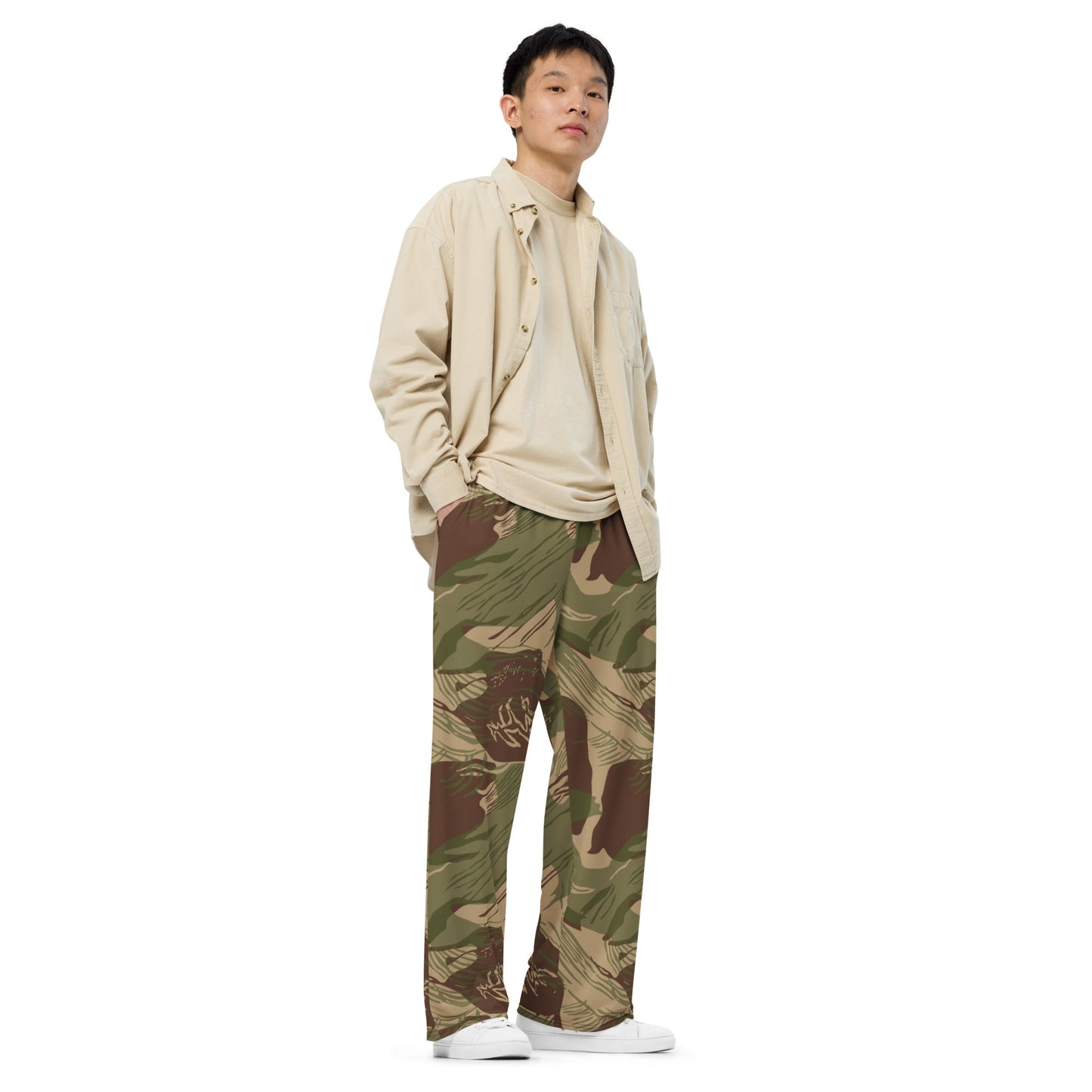 Rhodesian Brushstroke Multi terrain CAMO unisex wide leg pants Wide Pants