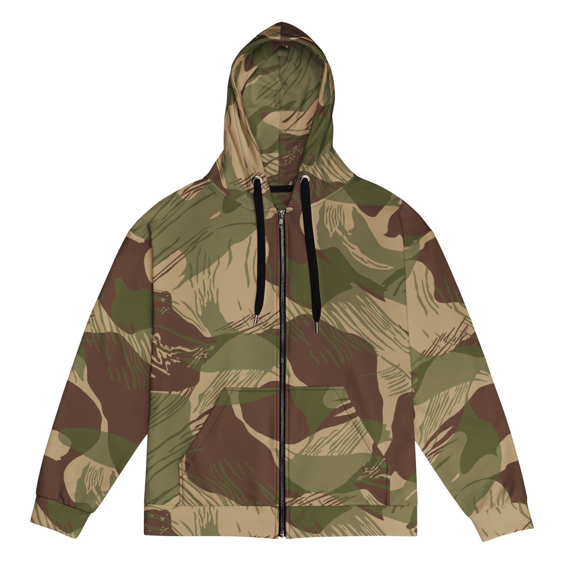 Rhodesian Brushstroke Multi terrain CAMO Unisex zip hoodie 2XS Zip Hoodies