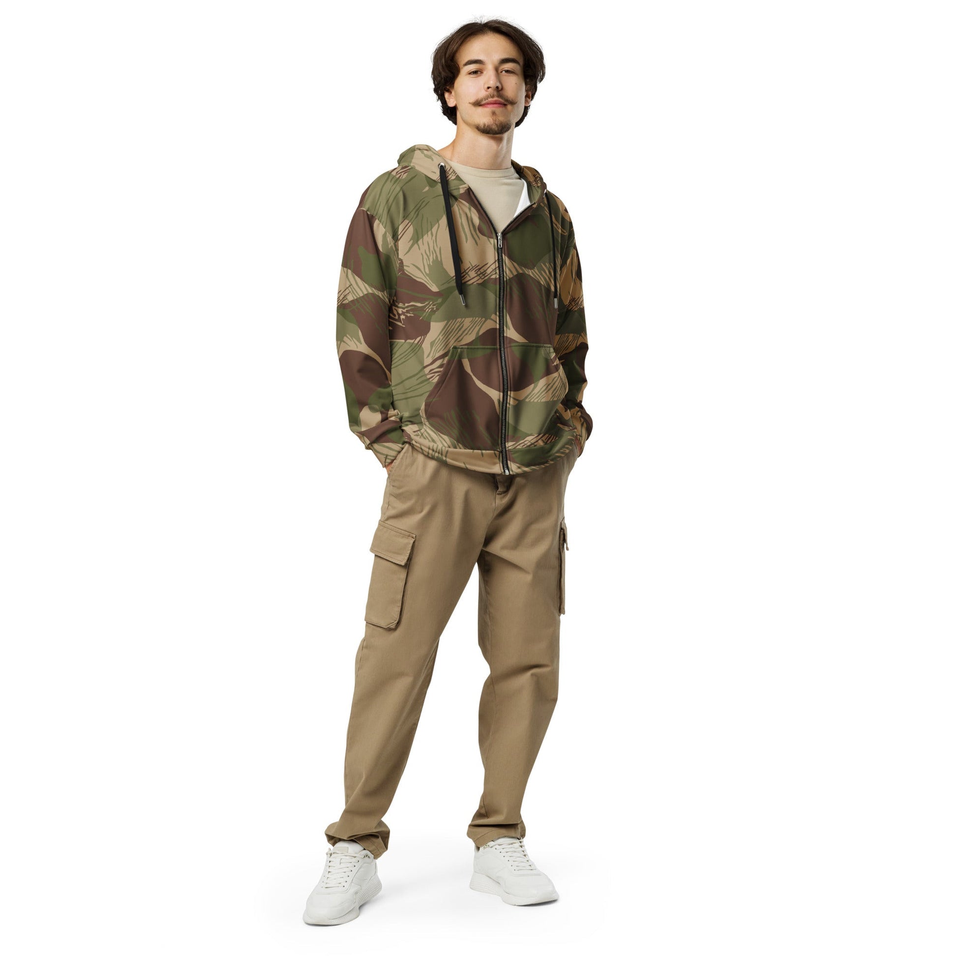 Rhodesian Brushstroke Multi terrain CAMO Unisex zip hoodie Zip Hoodies