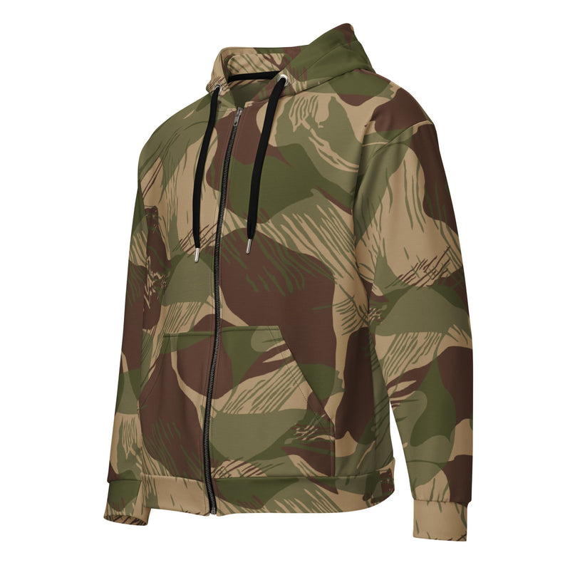 Brushstroke Multi-Terrain Rhodesian CAMO Unisex Zip Hoodie