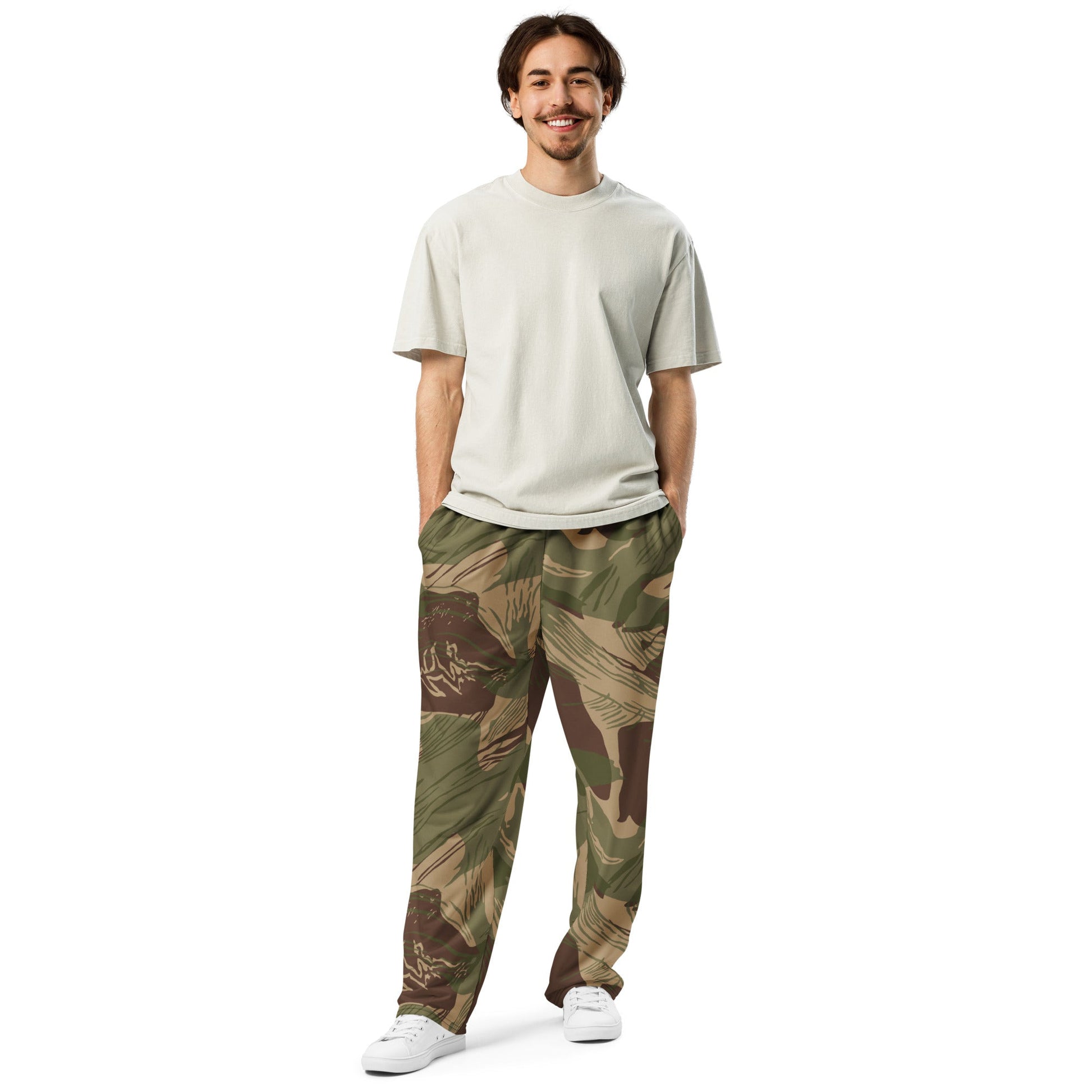 Rhodesian Brushstroke Multi-terrain CAMO Wide-leg joggers - Joggers