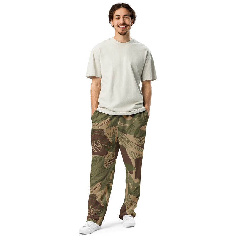 Brushstroke Multi-Terrain Rhodesian CAMO Unisex Wide-Leg Joggers