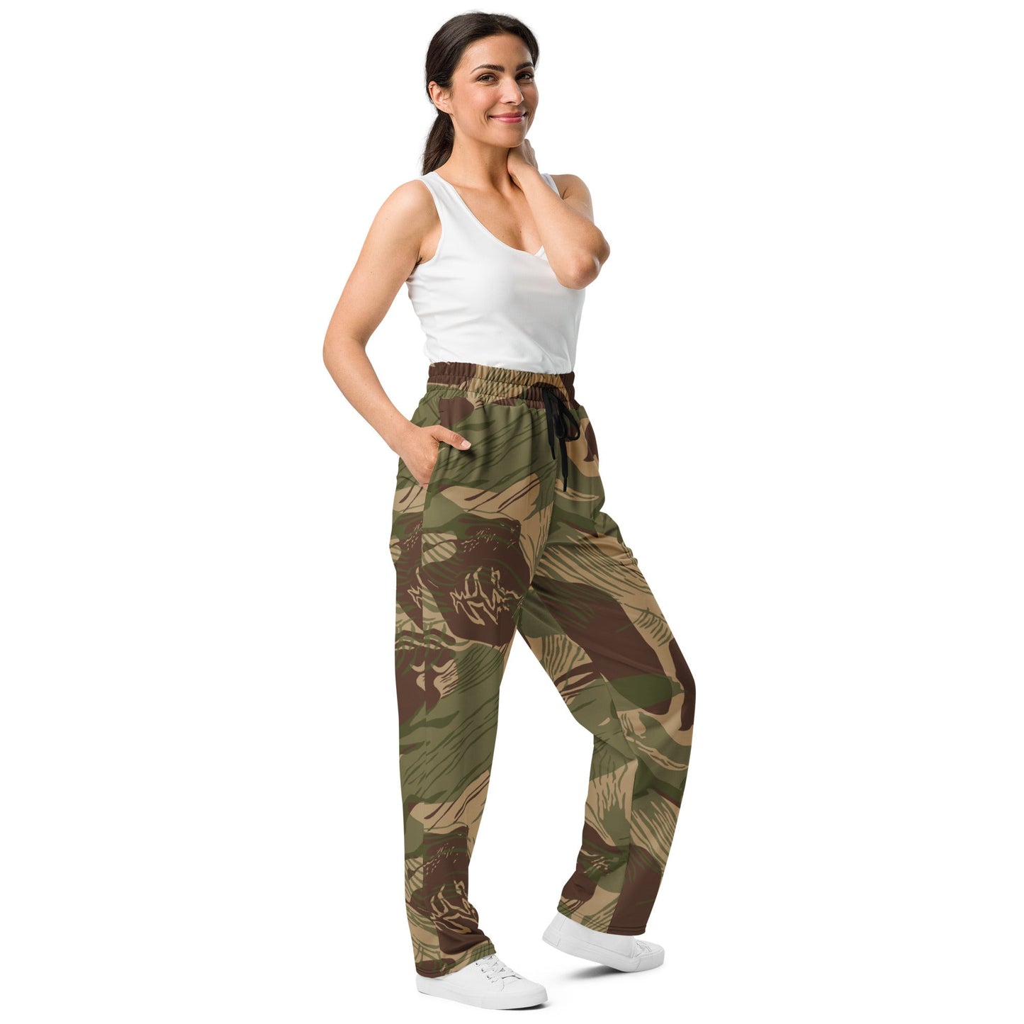 Rhodesian Brushstroke Multi-terrain CAMO Wide-leg joggers - Joggers