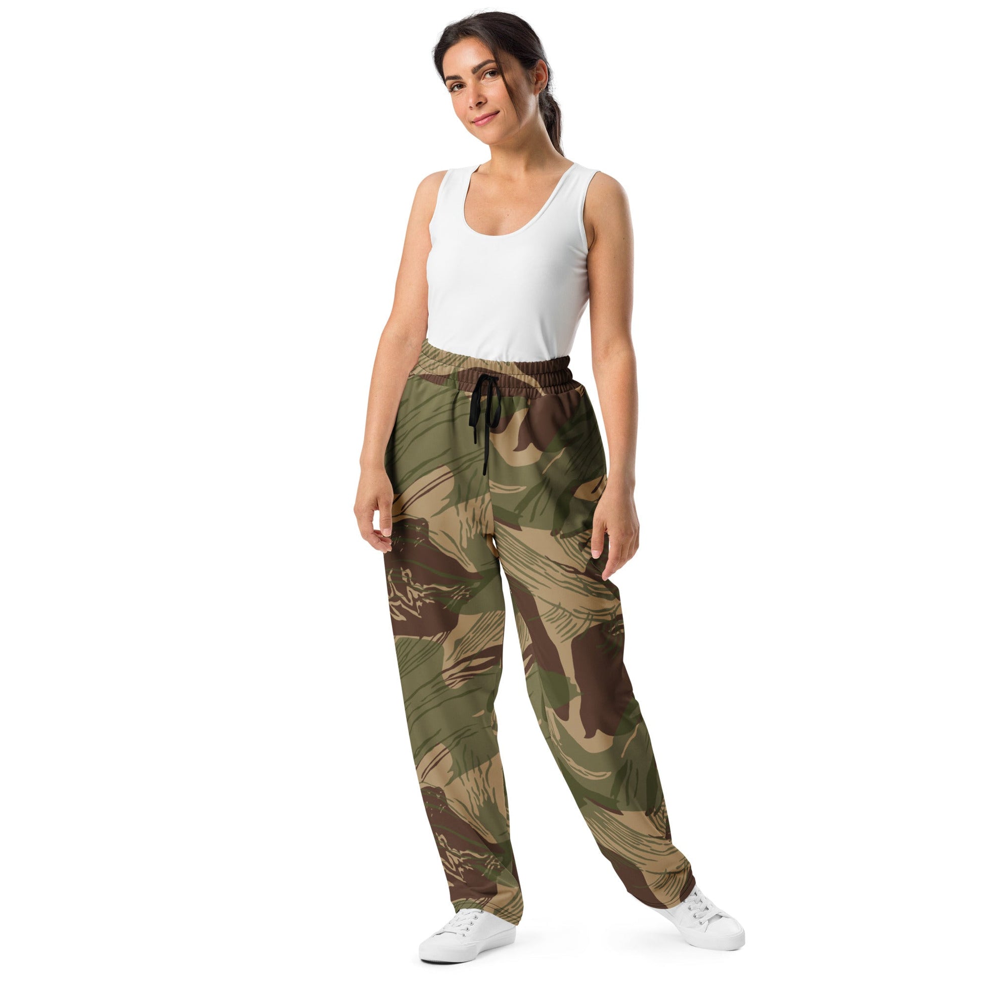 Rhodesian Brushstroke Multi-terrain CAMO Wide-leg joggers - Joggers