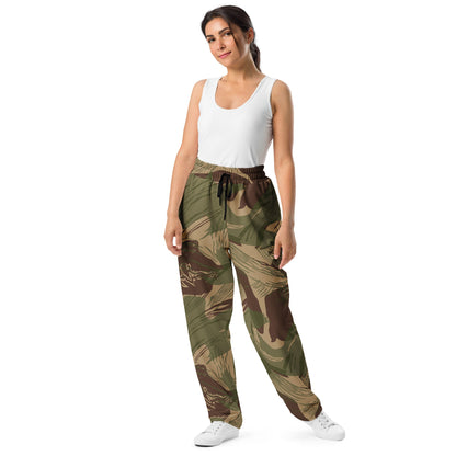 Rhodesian Brushstroke Multi-terrain CAMO Wide-leg joggers - Joggers