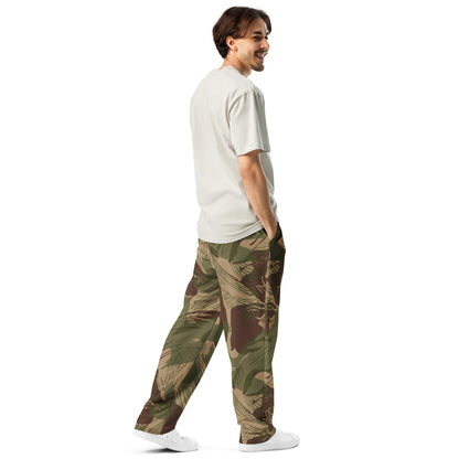 Rhodesian Brushstroke Multi-terrain CAMO Wide-leg joggers - Joggers