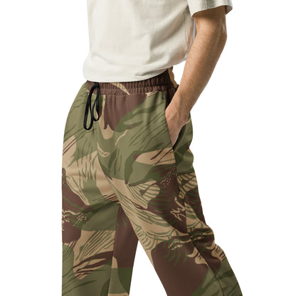 Rhodesian Brushstroke Multi-terrain CAMO Wide-leg joggers - Joggers