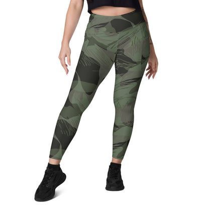 Rhodesian Brushstroke Night CAMO Leggings with pockets - Womens With Pockets