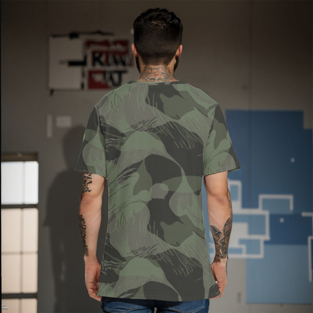 Rhodesian Brushstroke Night CAMO Men’s 100% Cotton T-Shirt - Mens