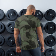 Brushstroke Night Rhodesian CAMO Mens Athletic T-Shirt - Shirt