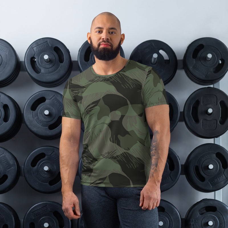 Brushstroke Night Rhodesian CAMO Mens Athletic T-Shirt - XS - Shirt