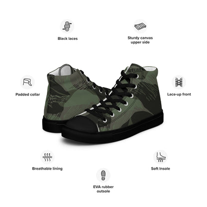 Rhodesian Brushstroke Night CAMO Mens high top canvas shoes - High Top Canvas Shoes