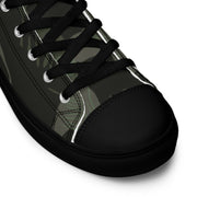 Brushstroke Night Rhodesian CAMO Mens High-Top Canvas Shoes