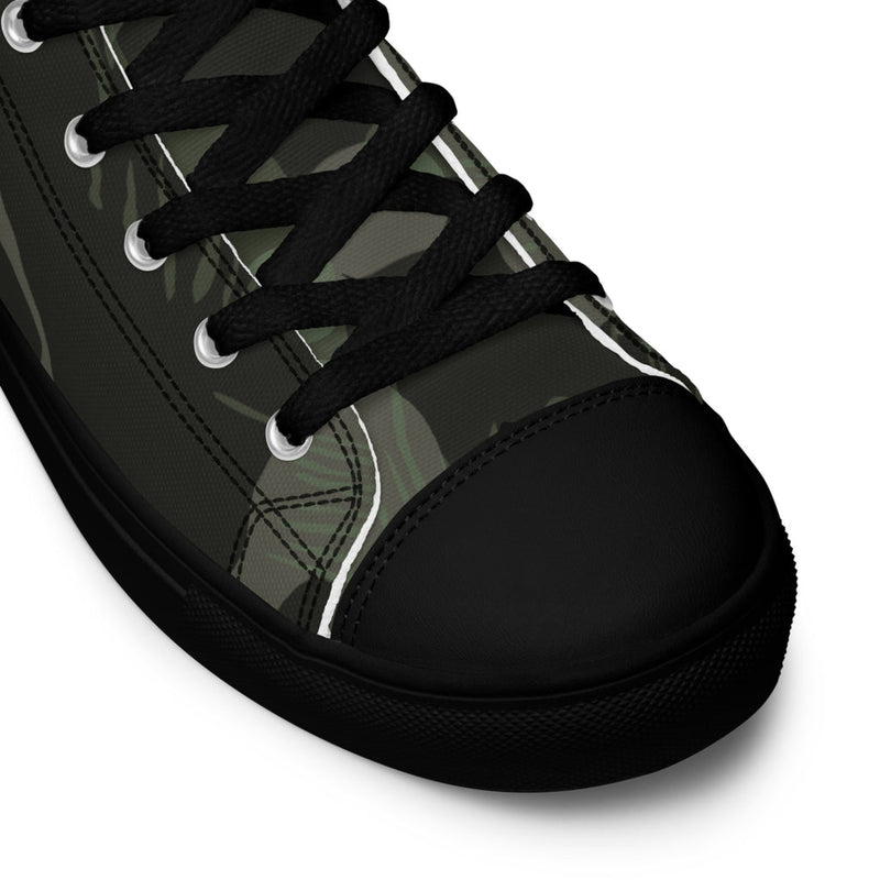 Brushstroke Night Rhodesian CAMO Mens High-Top Canvas Shoes