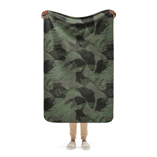 Brushstroke Night Rhodesian CAMO Sherpa Blanket - 37″×57″