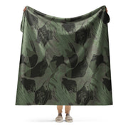 Brushstroke Night Rhodesian CAMO Sherpa Blanket - 60″×80″