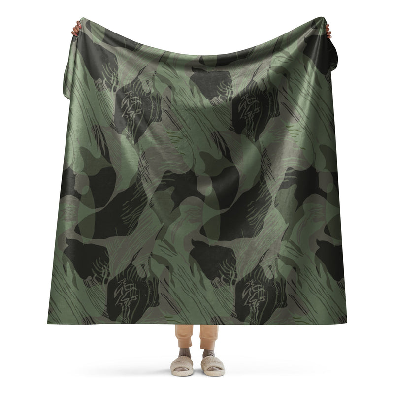 Brushstroke Night Rhodesian CAMO Sherpa Blanket - 60″×80″