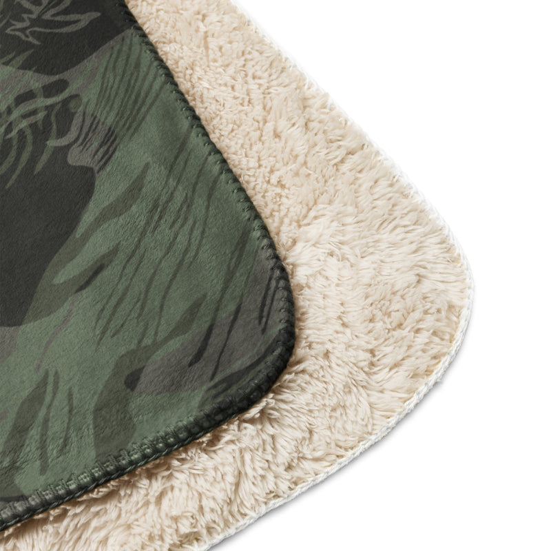 Brushstroke Night Rhodesian CAMO Sherpa Blanket