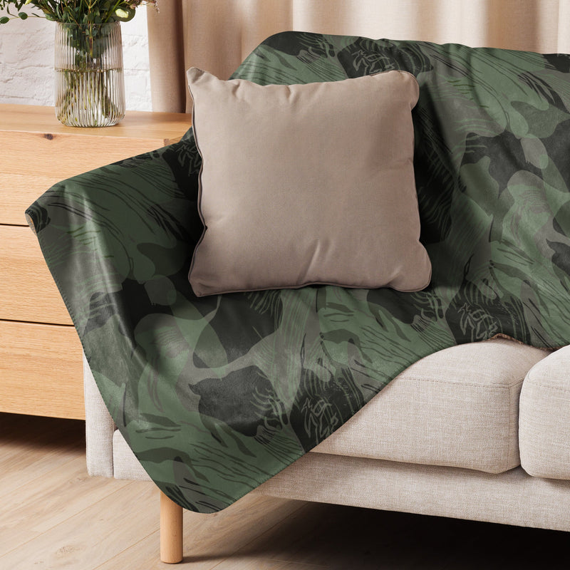 Brushstroke Night Rhodesian CAMO Sherpa Blanket