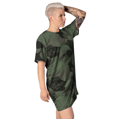 Rhodesian Brushstroke Night CAMO T-shirt dress - Womens T-Shirt Dress