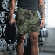 Brushstroke Night Rhodesian CAMO Unisex Athletic Long Shorts - 2XS
