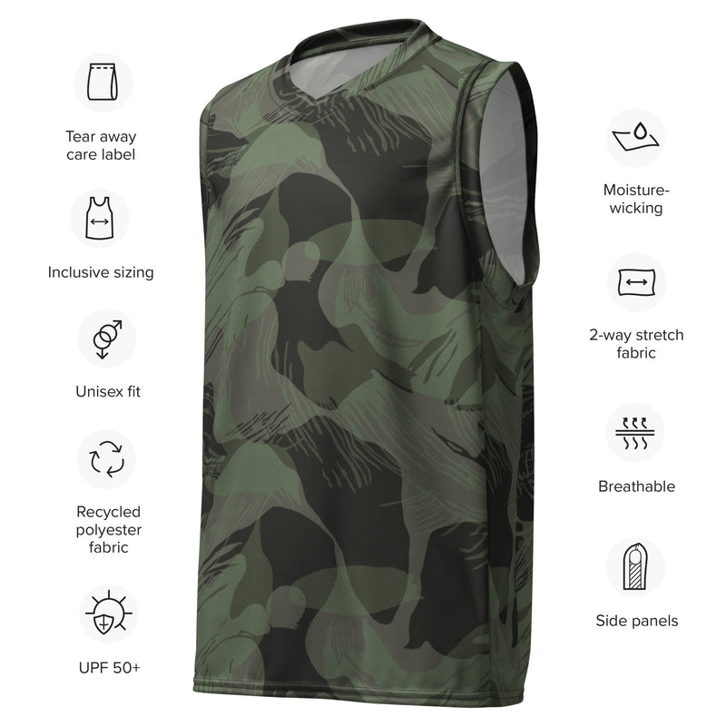 Brushstroke Night Rhodesian CAMO Unisex Basketball Jersey
