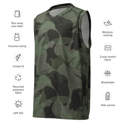 Rhodesian Brushstroke Night CAMO unisex basketball jersey - Unisex Basketball Jersey