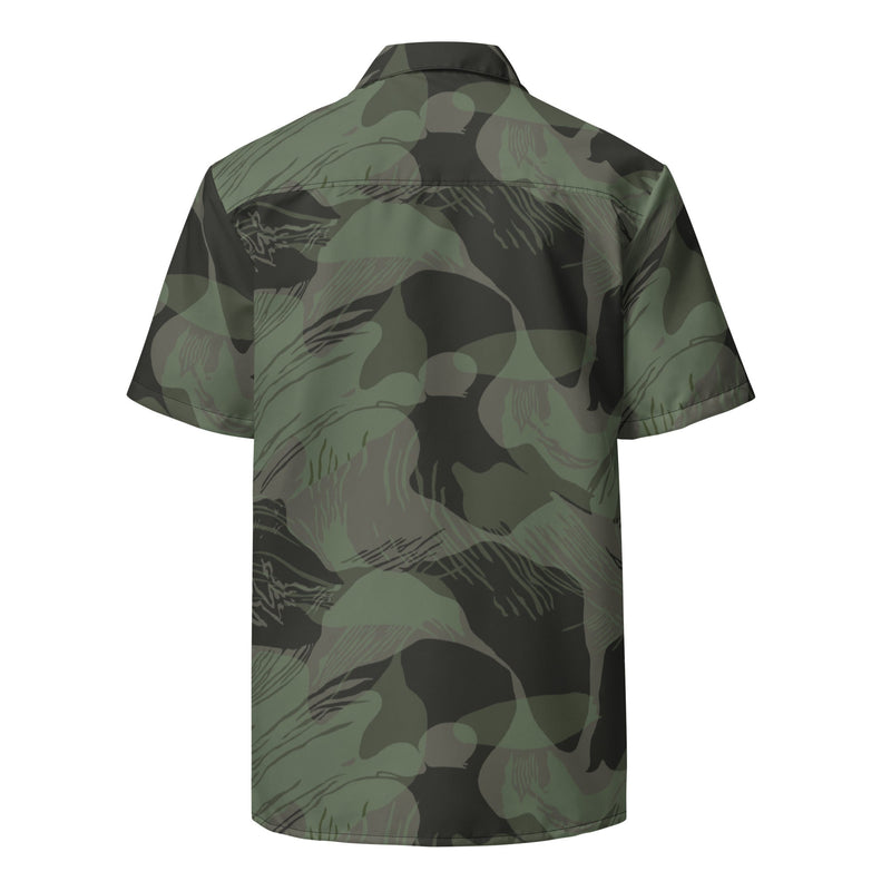 Brushstroke Night Rhodesian CAMO Unisex Short-Sleeve Button Shirt - Button-Up