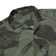 Brushstroke Night Rhodesian CAMO Unisex Short-Sleeve Button Shirt - Button-Up