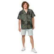 Brushstroke Night Rhodesian CAMO Unisex Short-Sleeve Button Shirt - Button-Up