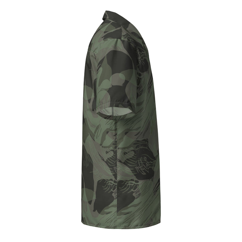 Brushstroke Night Rhodesian CAMO Unisex Short-Sleeve Button Shirt - Button-Up