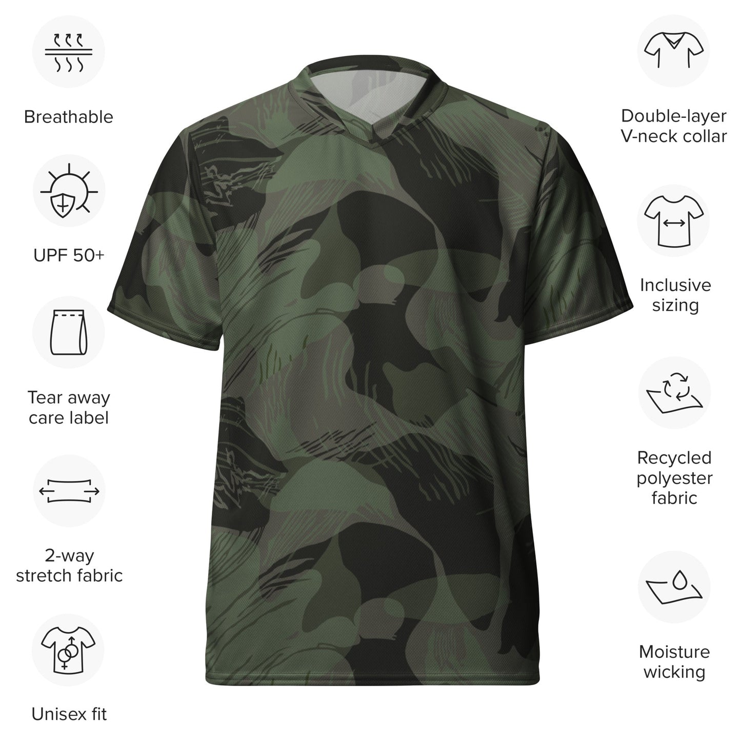 Rhodesian Brushstroke Night CAMO unisex sports jersey Sports Jerseys