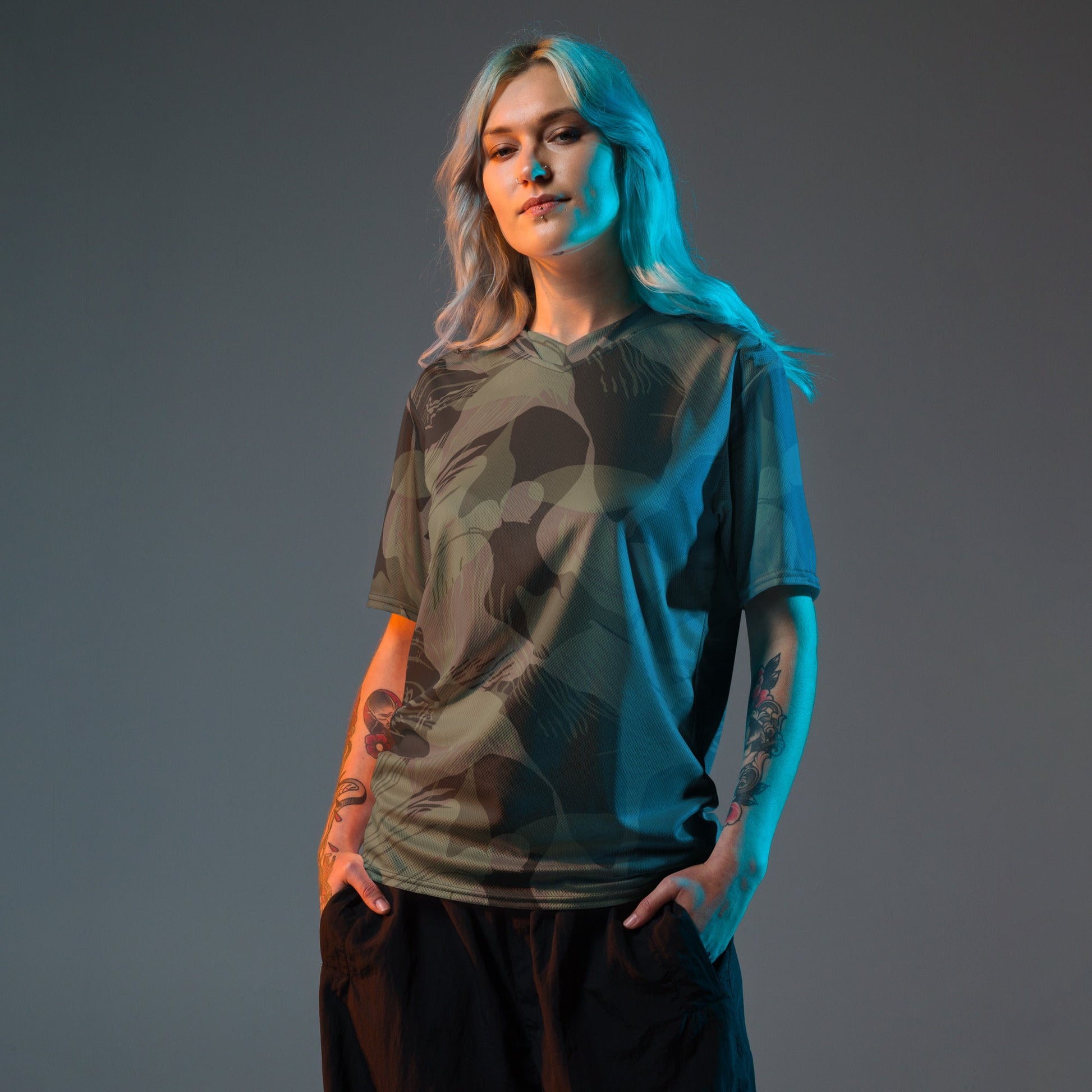 Rhodesian Brushstroke Night CAMO unisex sports jersey Sports Jerseys