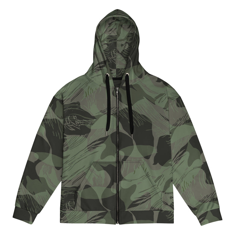 Brushstroke Night Rhodesian CAMO Unisex Zip Hoodie - 2XS