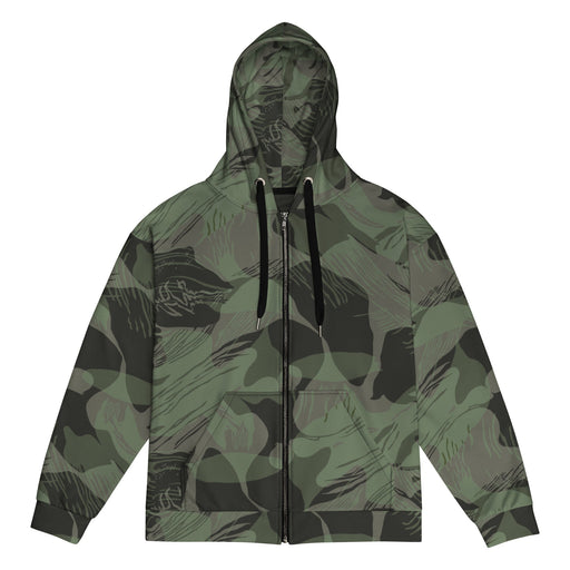 Brushstroke Night Rhodesian CAMO Unisex Zip Hoodie - 2XS