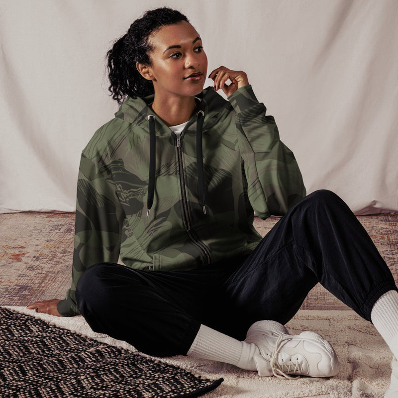 Brushstroke Night Rhodesian CAMO Unisex Zip Hoodie