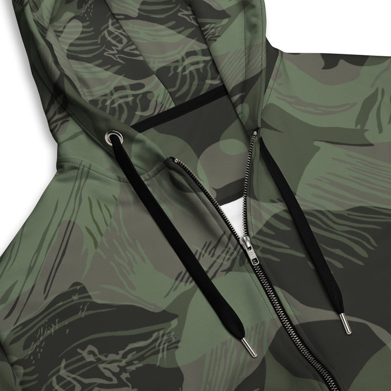 Brushstroke Night Rhodesian CAMO Unisex Zip Hoodie