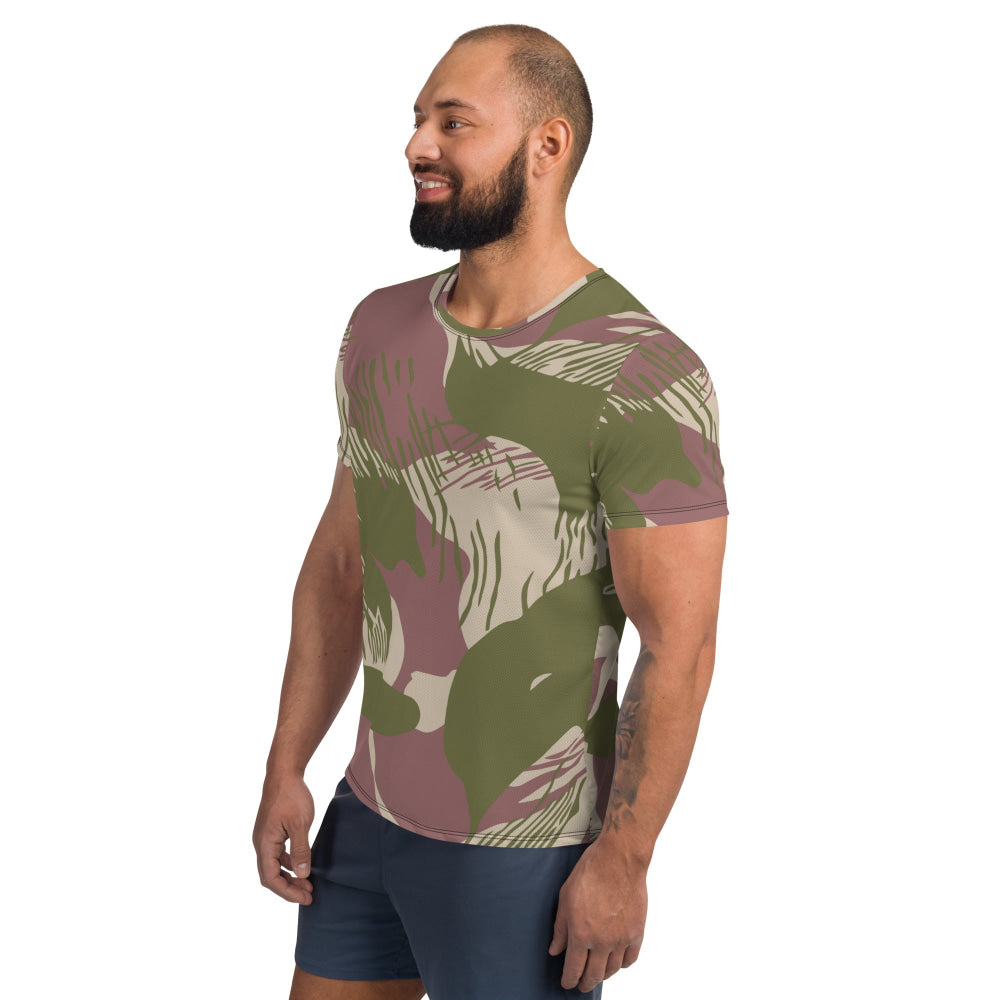 Rhodesian Brushstroke Savana CAMO Men’s Athletic T-shirt - Mens T-Shirt