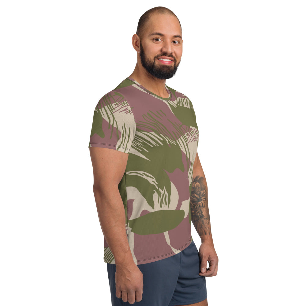 Rhodesian Brushstroke Savana CAMO Men’s Athletic T-shirt - Mens T-Shirt