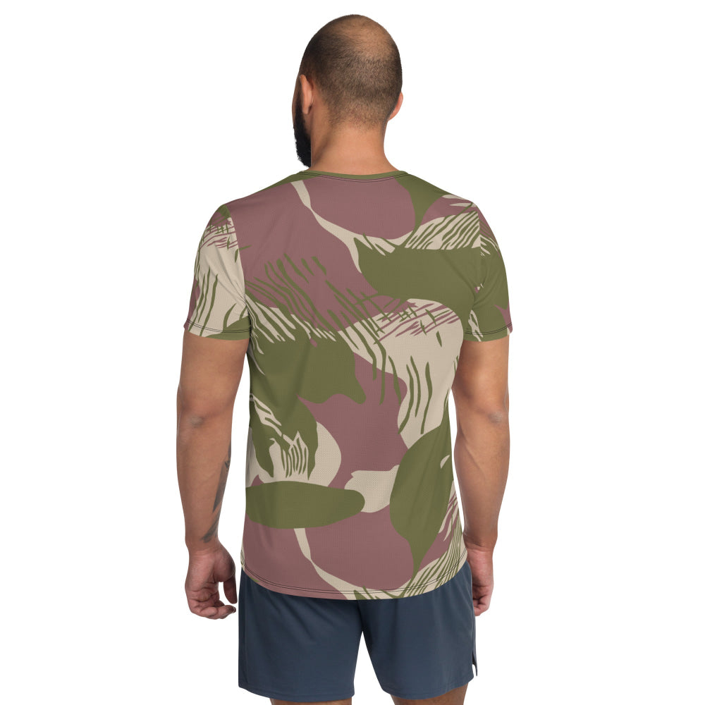 Rhodesian Brushstroke Savana CAMO Men’s Athletic T-shirt - Mens T-Shirt