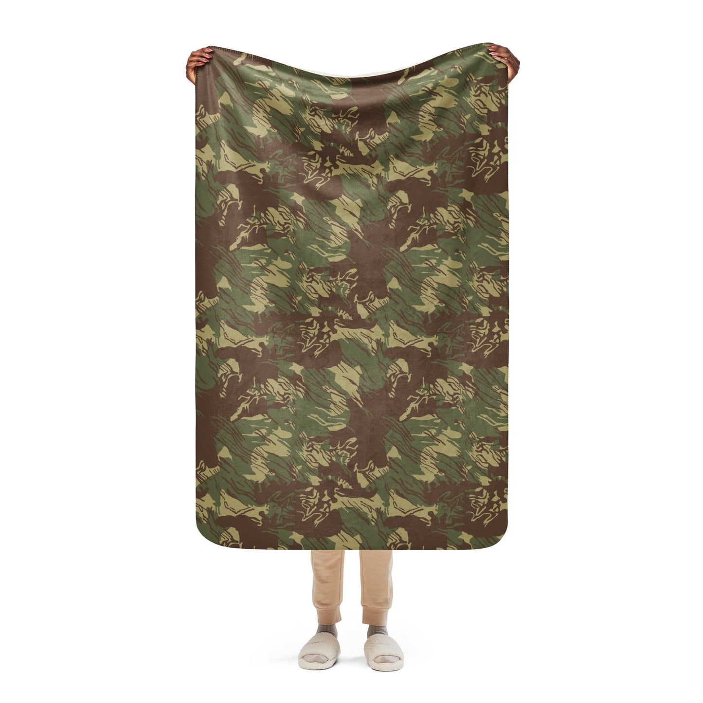 Rhodesian Brushstroke CAMO Sherpa blanket - 37″×57″ - Blankets