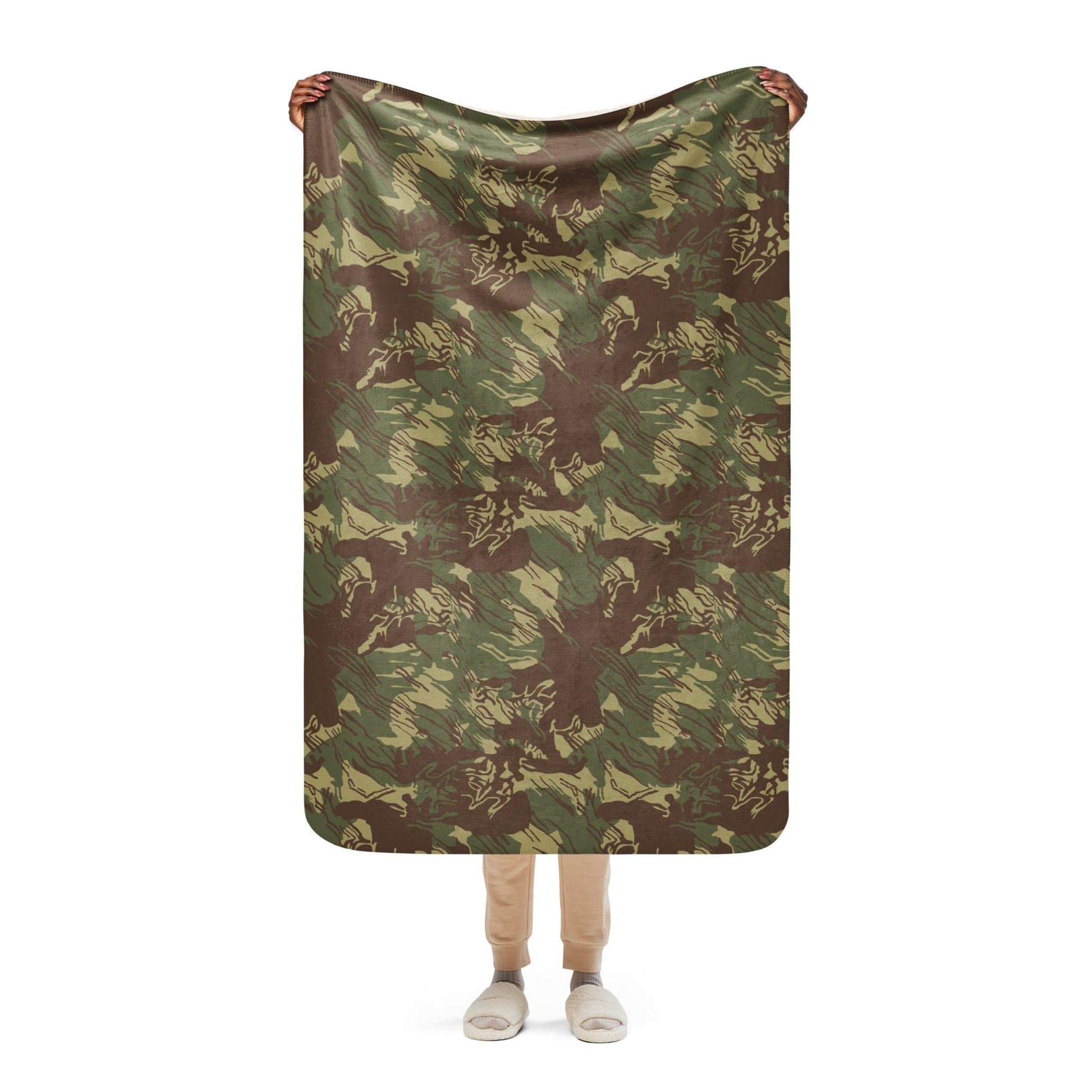Rhodesian Brushstroke CAMO Sherpa blanket - 37″×57″ - Blankets