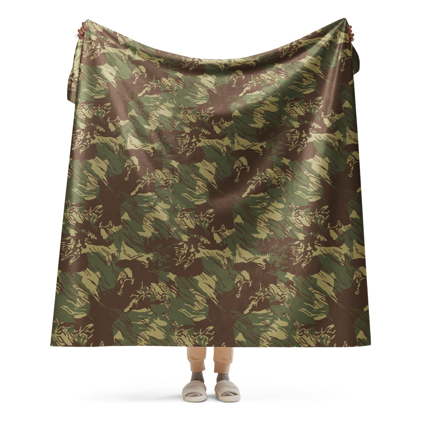 Rhodesian Brushstroke CAMO Sherpa blanket - 60″×80″ - Blankets