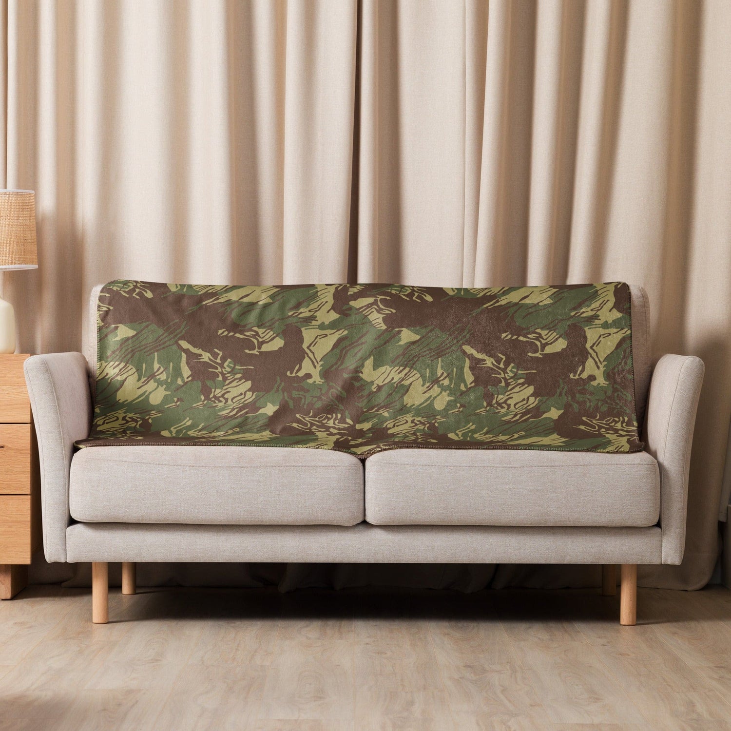 Brushstroke Rhodesian CAMO Sherpa blanket - Blankets