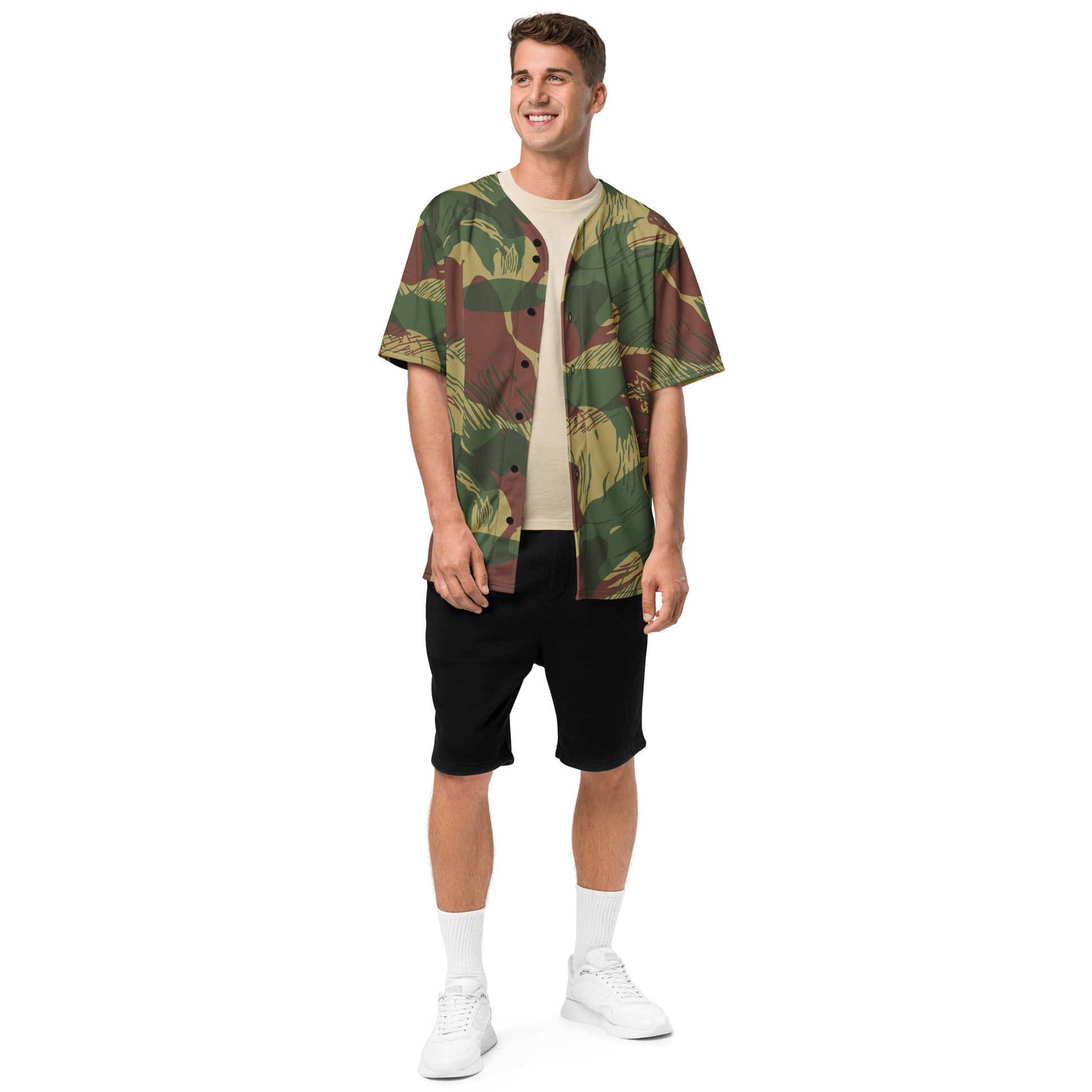 Rhodesian Brushstroke Sunburst CAMO baseball jersey - Baseball Jerseys