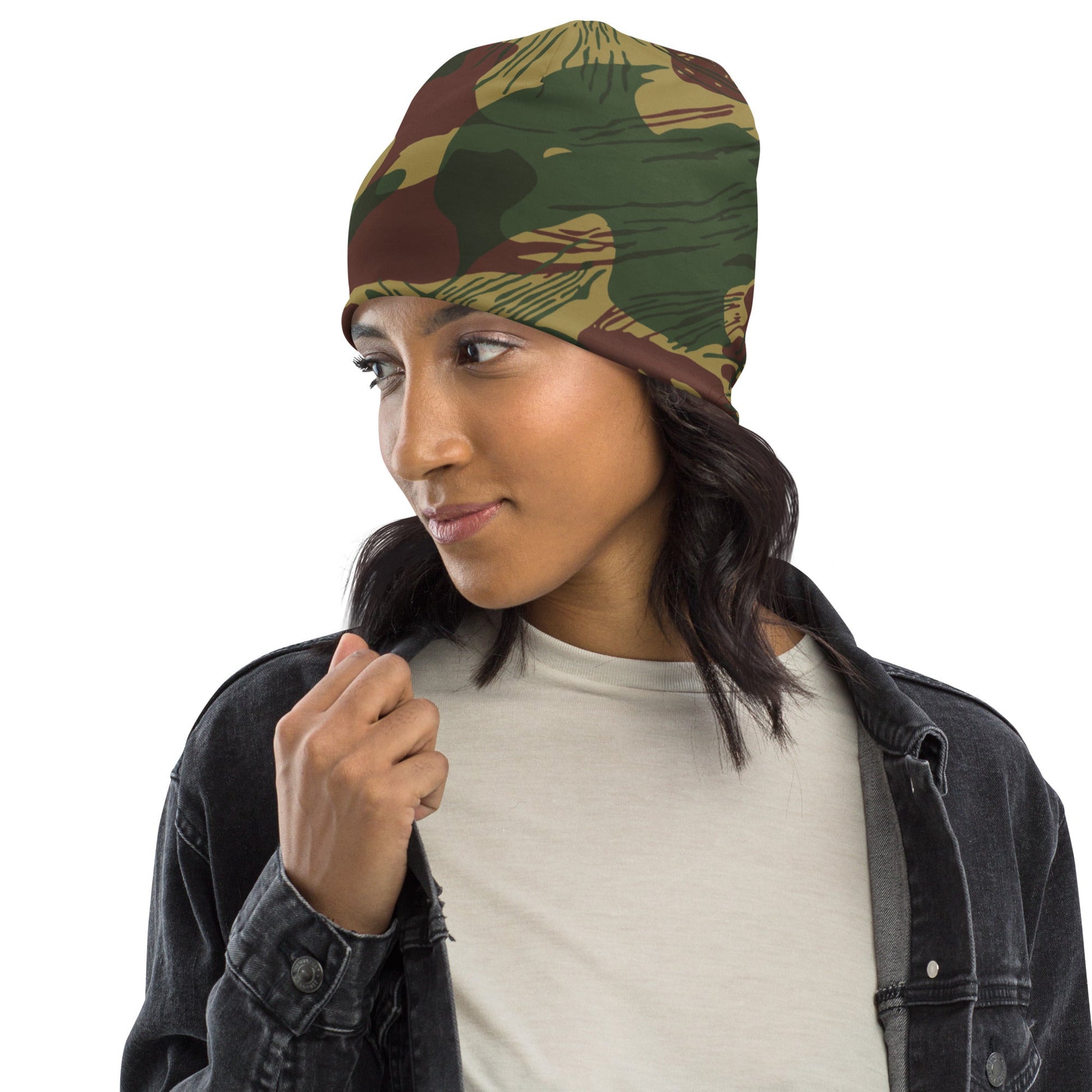 Rhodesian Brushstroke Sunburst CAMO Beanie - Beanies
