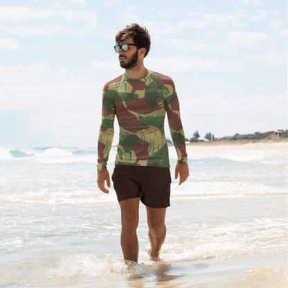Rhodesian Brushstroke Sunburst CAMO Mens Long-sleeve Rash Guard - XS - Guards
