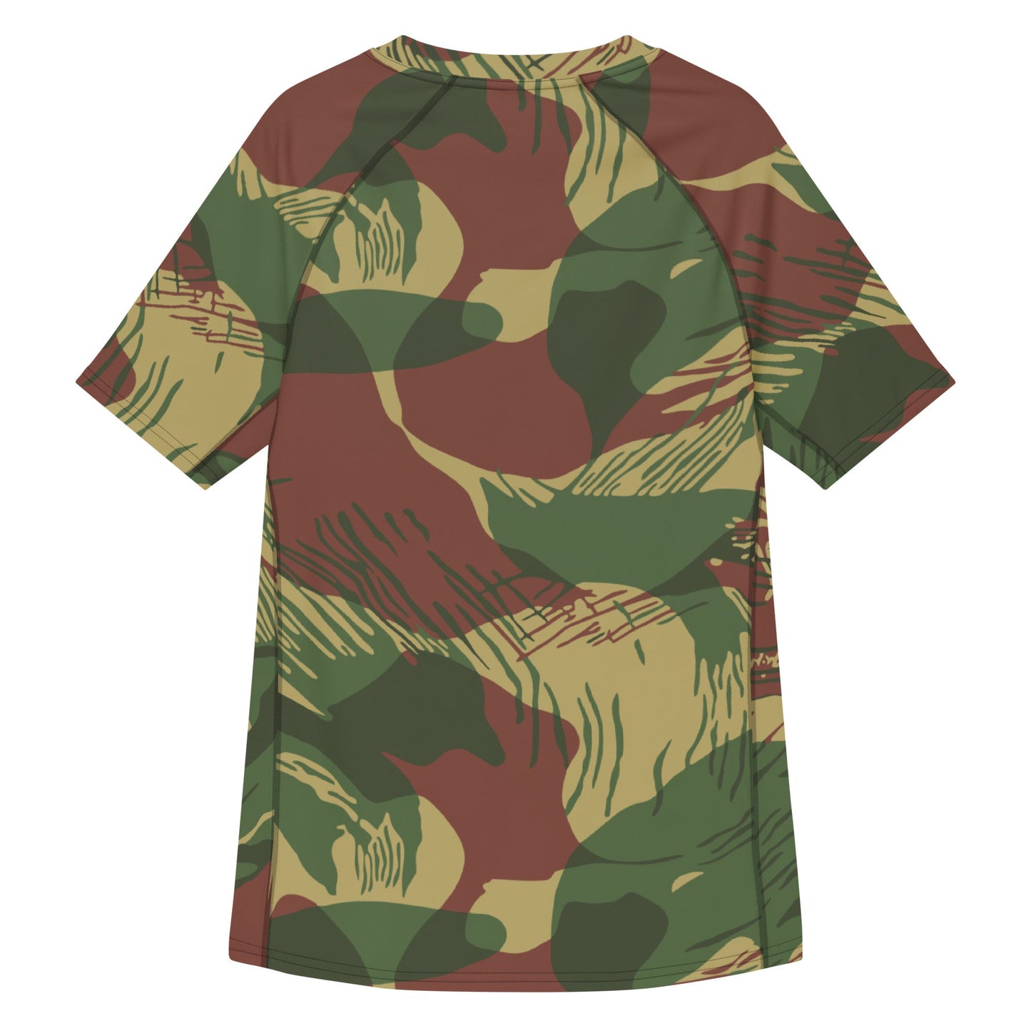 Rhodesian Brushstroke Sunburst CAMO Mens Short-Sleeve Rash Guard - Short-sleeve Guards