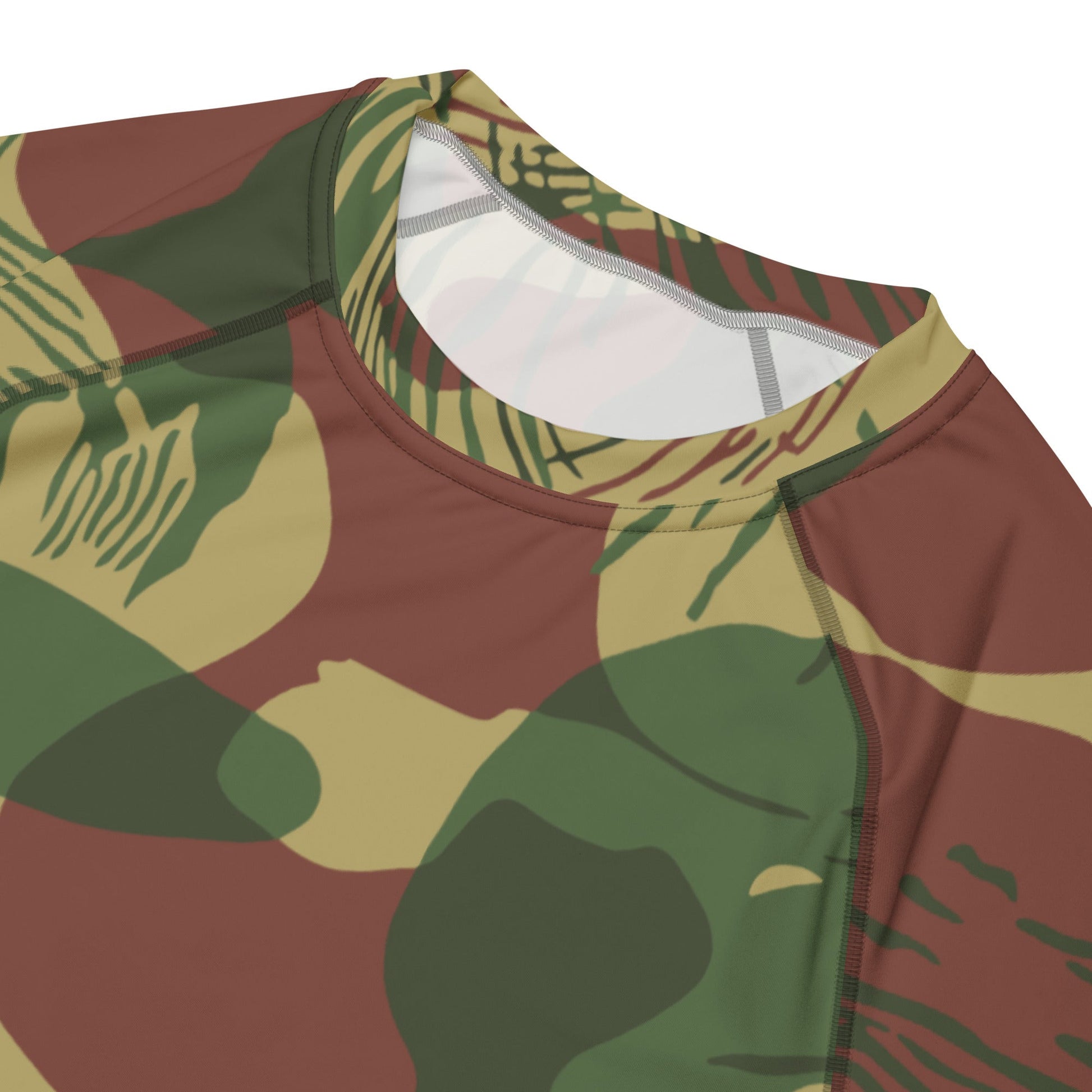 Rhodesian Brushstroke Sunburst CAMO Mens Short-Sleeve Rash Guard - Short-sleeve Guards